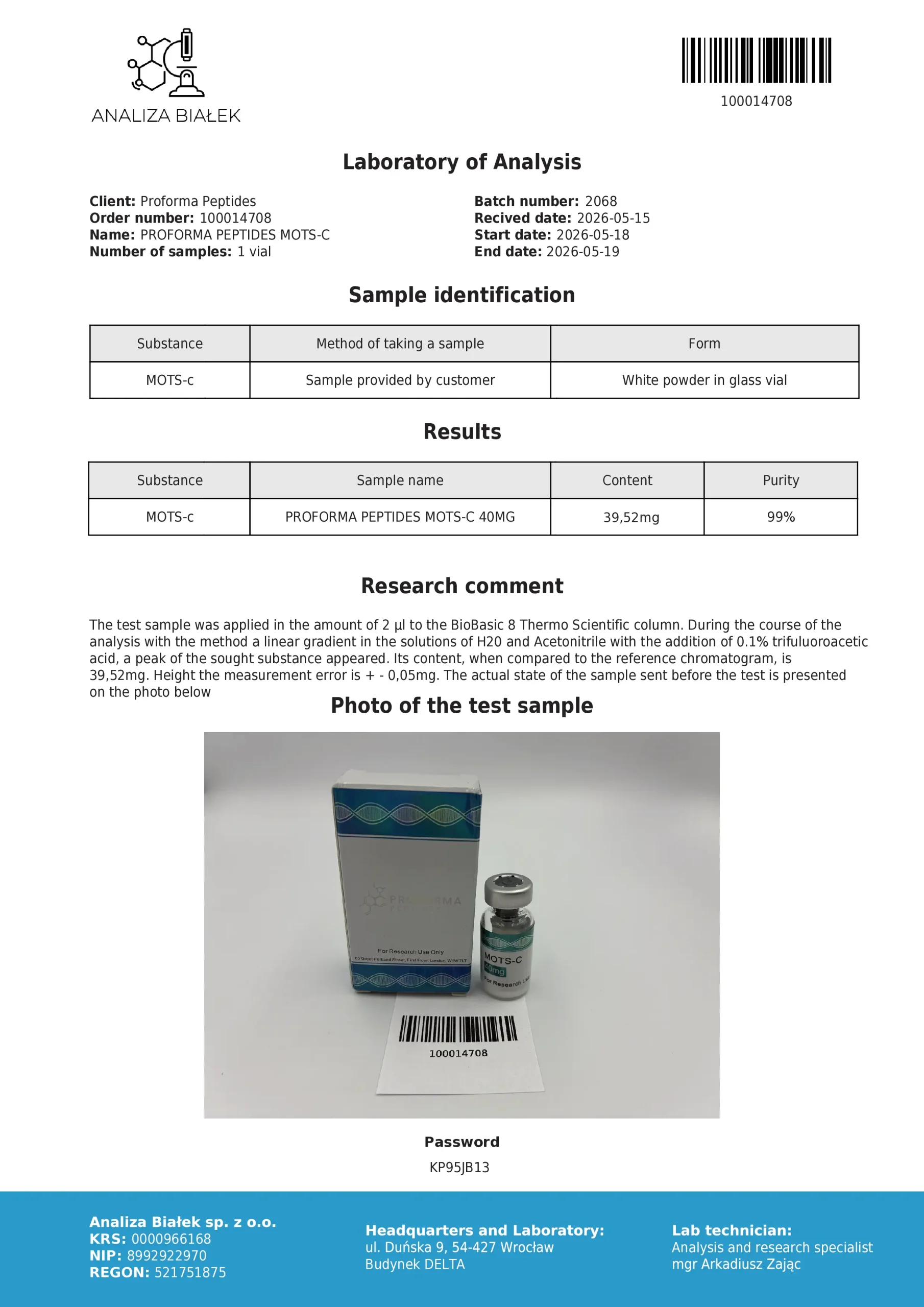 MOTS-c 40mg - Image 2